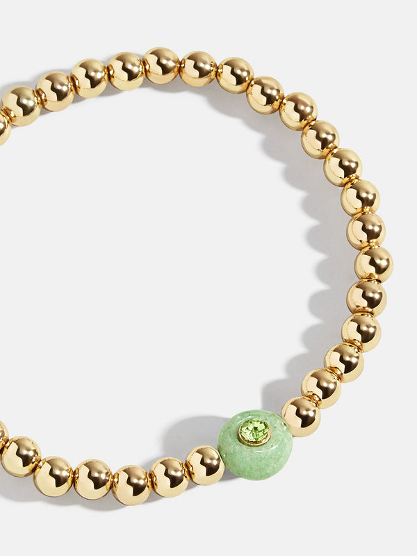 Semi-Precious Birthstone Pisa Bracelet - Jade