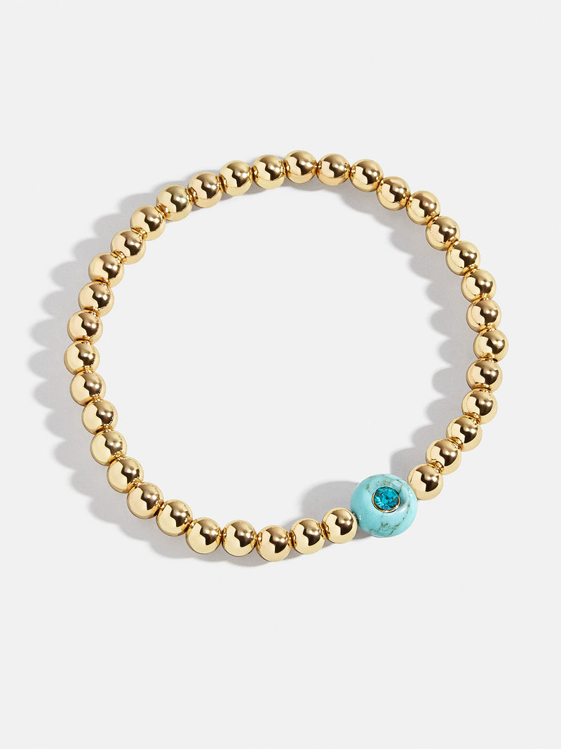 BaubleBar Semi-Precious Birthstone Pisa Bracelet - Turquoise - 
    Semi-precious birthstone gold bracelet
  
