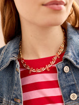 BaubleBar Fa La La Necklace - Pink/Red - 
    Holiday necklace
  
