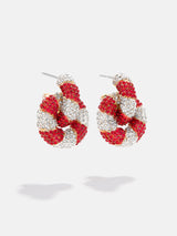 BaubleBar Mint to Be Earrings - Red/White - 
    Candy cane crystal earrings
  
