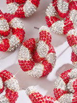 BaubleBar Mint to Be Earrings - Red/White - 
    Candy cane crystal earrings
  
