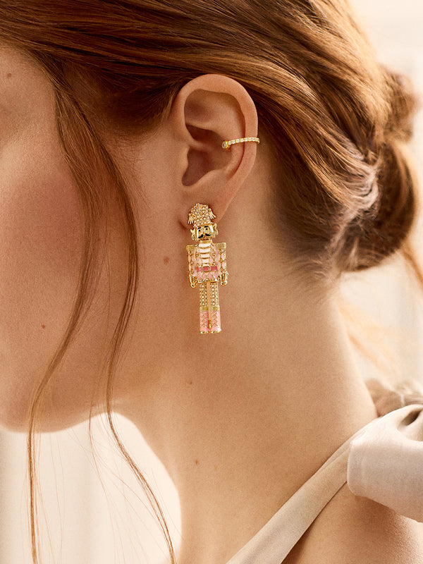 En Pointe Nutcracker Earrings - Light Pink