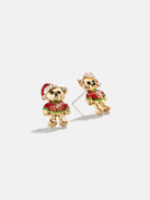 Top Of The Cute List Earrings - Teddy Bear Delicate Stud Earrings