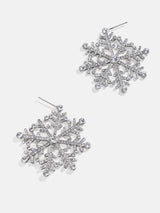 BaubleBar Snow What You Got Earrings - Silver Snowflake Earrings - 
    Holiday statement earrings
  
