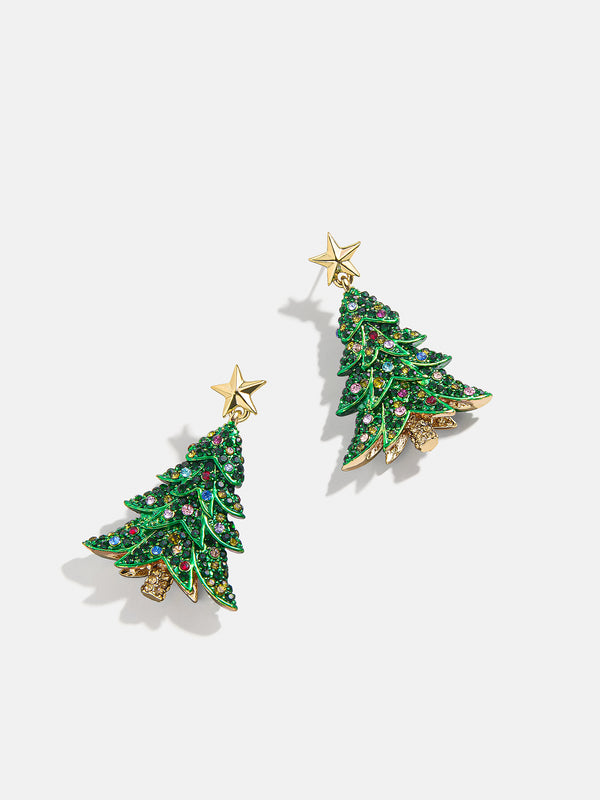 Pine-ing For You Earrings - Green Christmas Tree