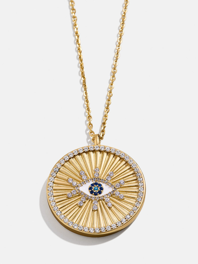 BaubleBar 18K Gold Evil Eye Reversible Pendant Necklace - Evil Eye - 
    Reversible evil eye necklace
  
