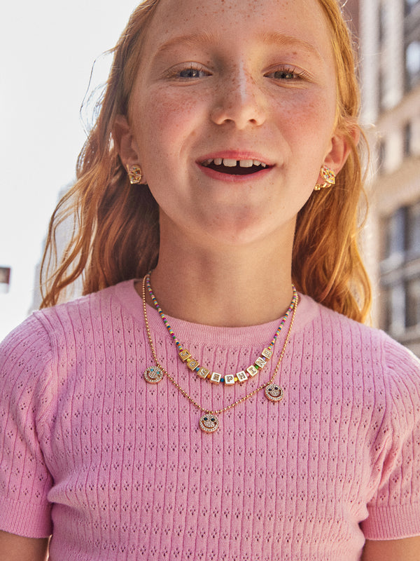 All Smiles Kids' Necklace - Clear/Gold