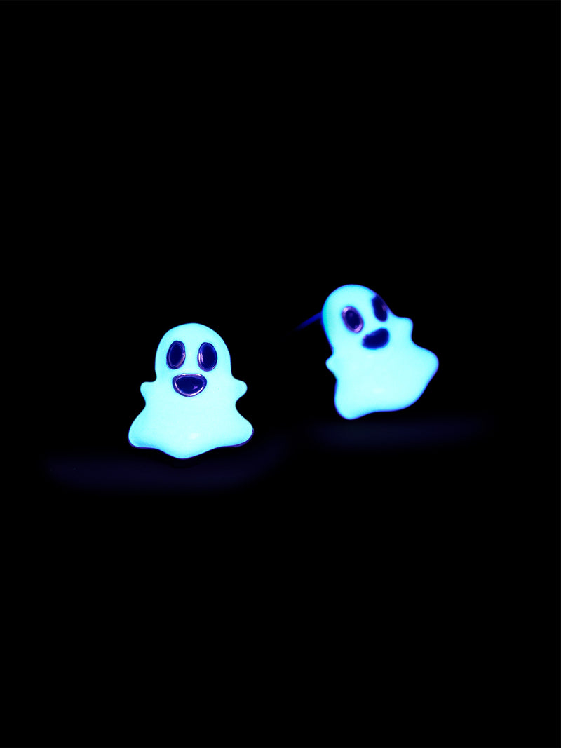 BaubleBar Halloween Delicate Stud Earrings - Ghost - 
    Glow-In-The-Dark Ghost Earrings
  
