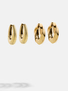 Beverly Waterproof Earring Set - Gold/Pavé