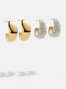 Bay Waterproof Earring Set - Gold/Pavé