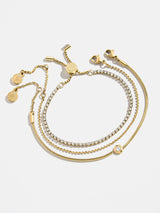 BaubleBar Catherine Waterproof Bracelet Set - Gold/Pavé - 
    Waterproof bracelet set
  
