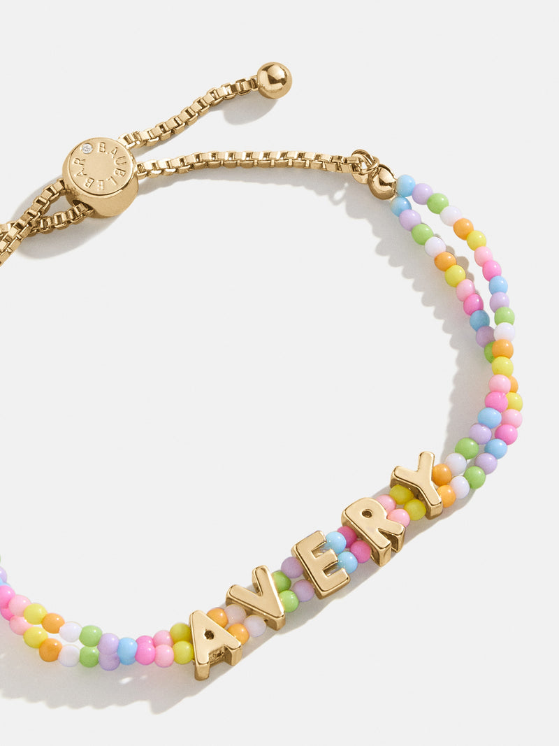 BaubleBar Kids' Custom Beaded Nameplate Bracelet - Multi - 
    Kids custom bracelet
  
