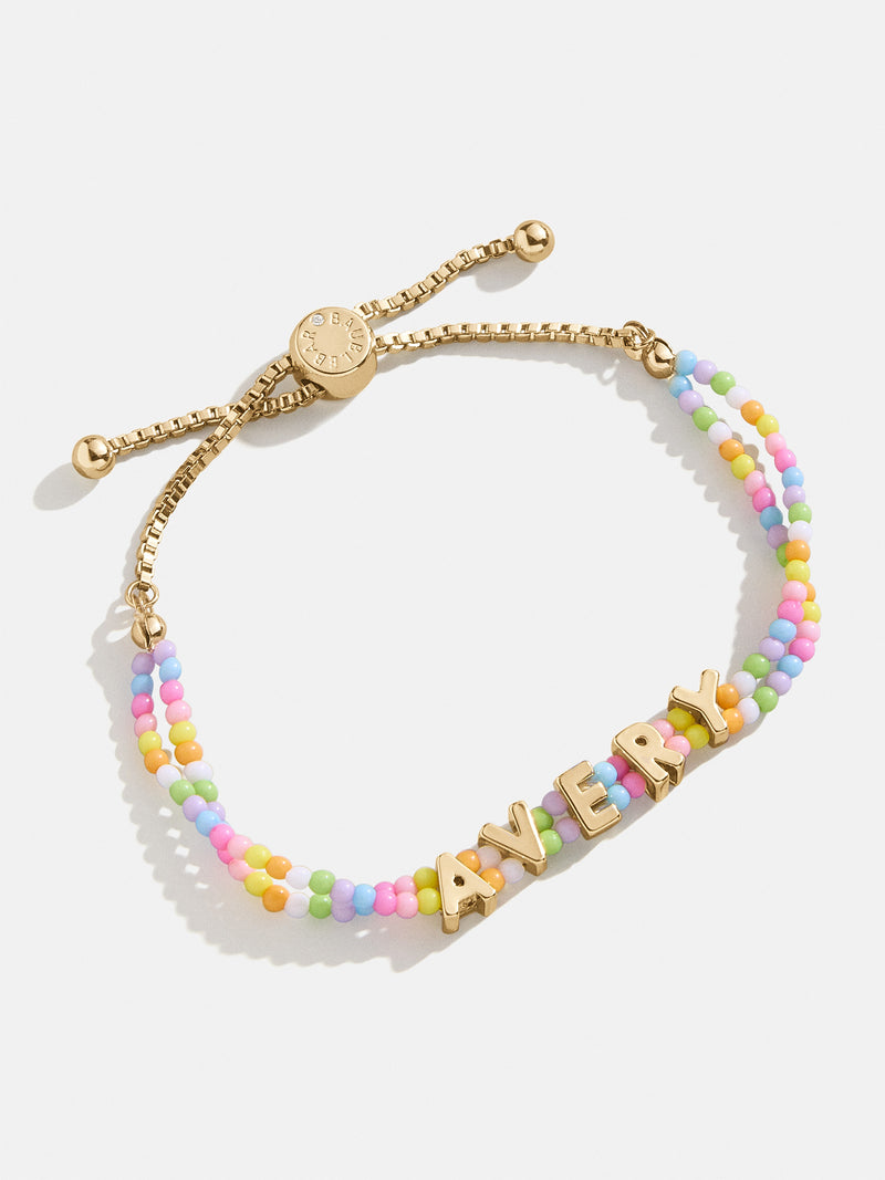 BaubleBar Kids' Custom Beaded Nameplate Bracelet - Multi - 
    Kids custom bracelet
  
