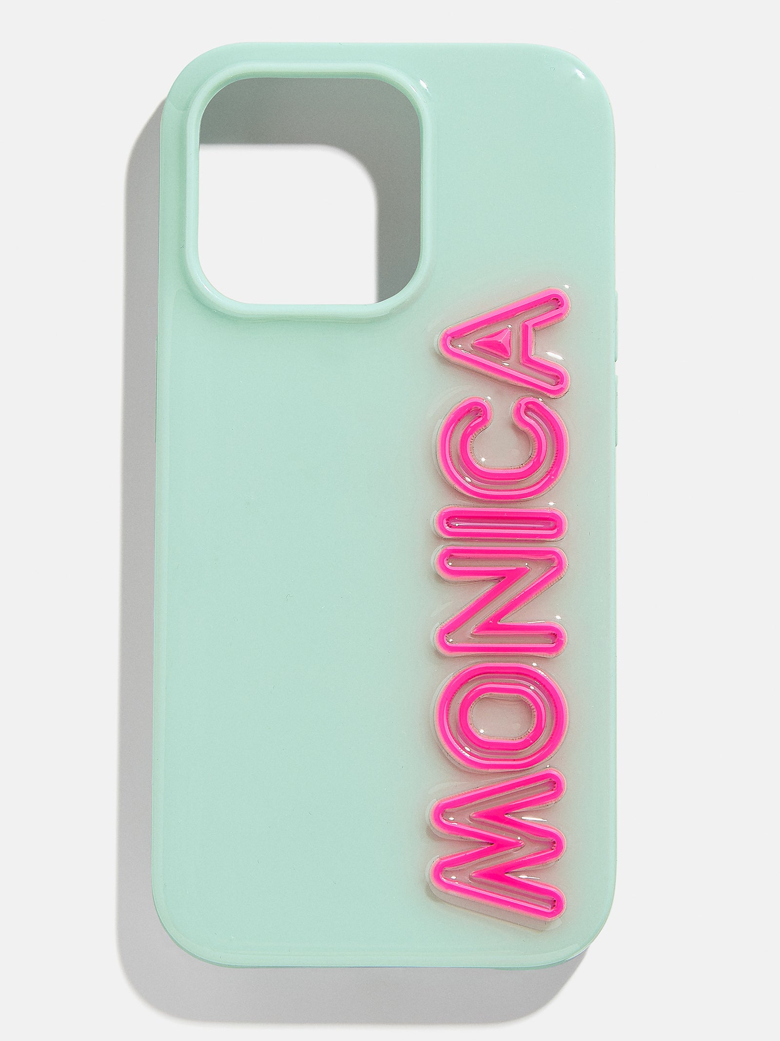 Fine Line Custom iPhone Case - Mint/Hot Pink