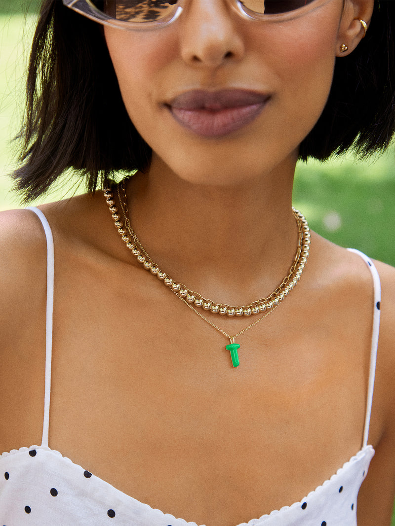 BaubleBar Mini Bubble Initial Necklace - Bright Green - 
    Enjoy 20% Off Custom Gifts
  
