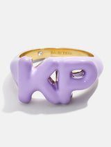 BaubleBar Double Initial Custom Block Ring - Purple - 
    Enjoy 20% Off Custom Gifts
  
