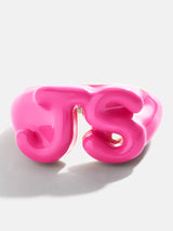 BaubleBar Custom Double Initial Enamel Block Ring - Hot Pink - 
    Ends Tonight: Enjoy 20% Off
  
