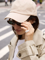 BaubleBar Double Initial Custom Block Ring - White - 
    20% Off + Order thru Tuesday for Xmas delivery
  
