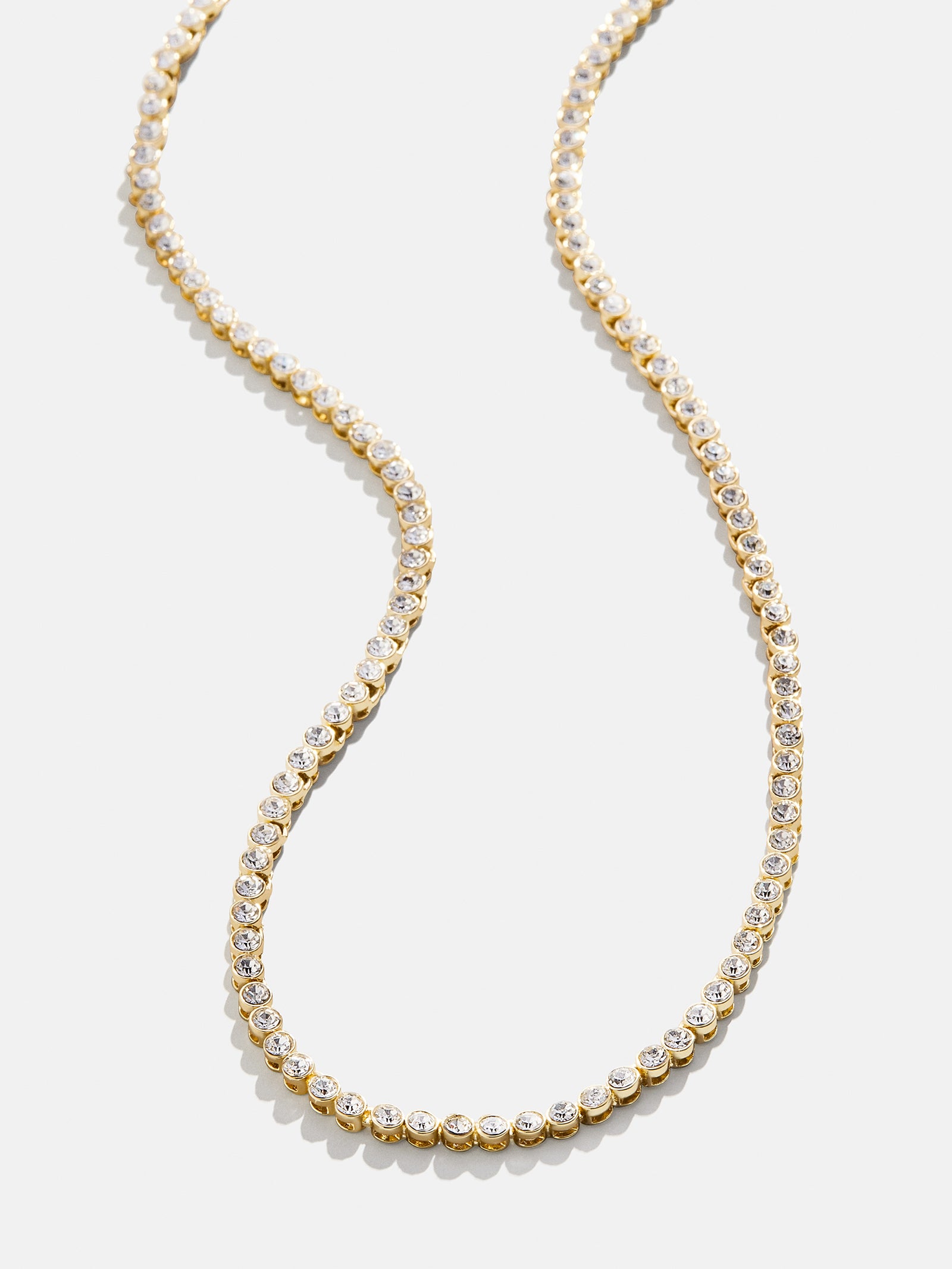 Amanda Tennis Necklace - Clear/Gold