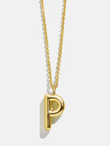 BaubleBar P - 
    Classic gold initial necklace
  
