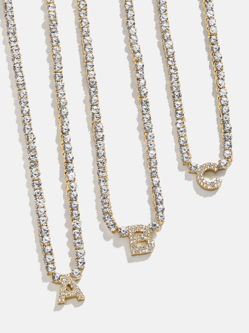 BaubleBar Custom Initial Tennis Necklace - Clear - 
    Enjoy 20% Off Necklaces – For a Limited Time
  
