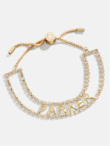 BaubleBar Custom Gold Nameplate Tennis Bracelet - Clear/Gold - 
    Enjoy 20% Off Custom Gifts
  
