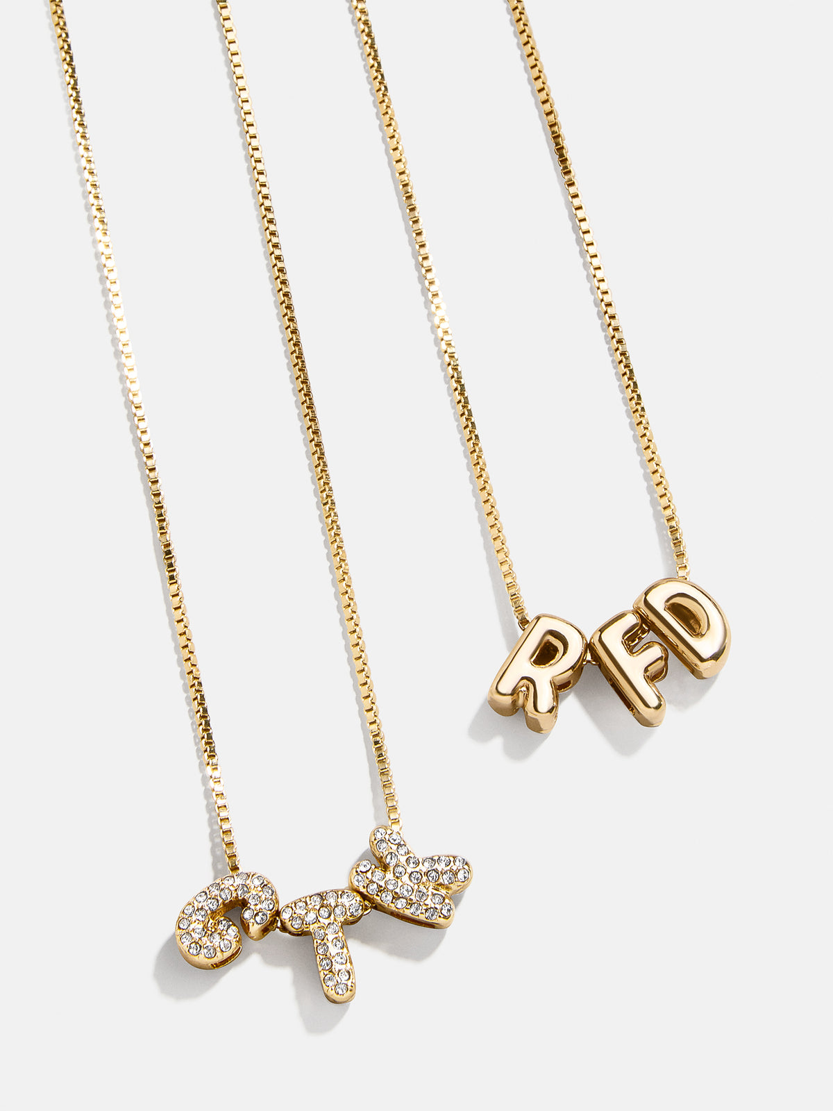 Mini Custom Bubble Letter Necklace - 1 Letter