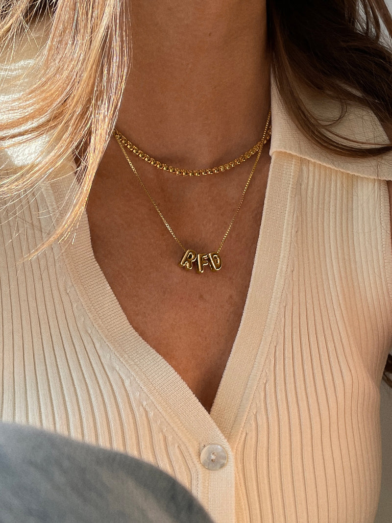 BaubleBar Mini Custom Bubble Letter Necklace  - Gold - 
    25% Off Custom Gifts: One Week Only
  
