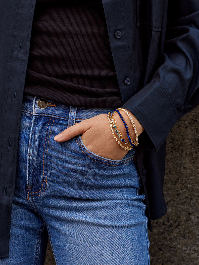 BaubleBar Brielle Bracelet - Navy - 
    Tennis beaded bracelet
  
