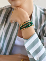 BaubleBar Brielle Bracelet - Green - 
    Tennis beaded bracelet
  
