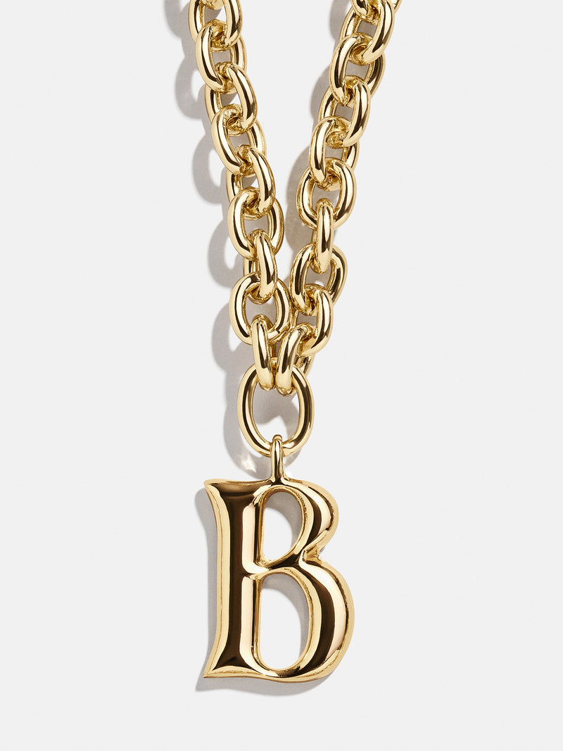 BaubleBar Variant:B - 
    Gold chunky initial necklace
  
