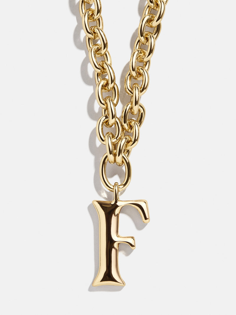 BaubleBar Variant:F - 
    Gold chunky initial necklace
  
