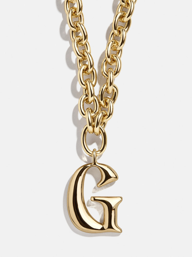 BaubleBar Variant:G - 
    Gold chunky initial necklace
  
