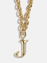 BaubleBar Variant:J - 
    Gold chunky initial necklace
  
