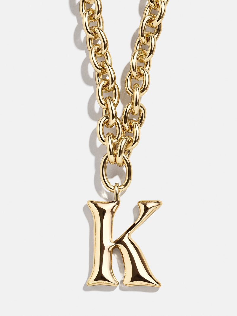 BaubleBar Variant:K - 
    Gold chunky initial necklace
  
