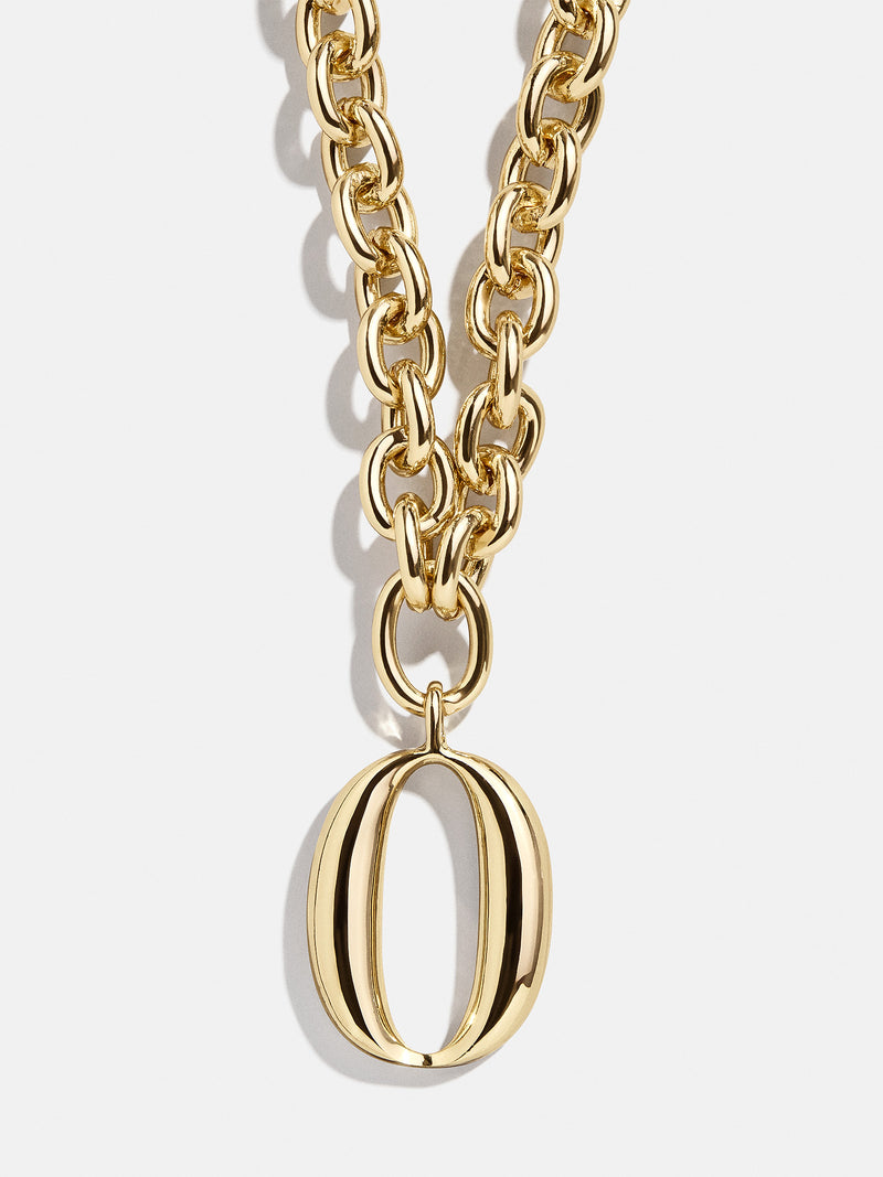 BaubleBar Variant:O - 
    Gold chunky initial necklace
  
