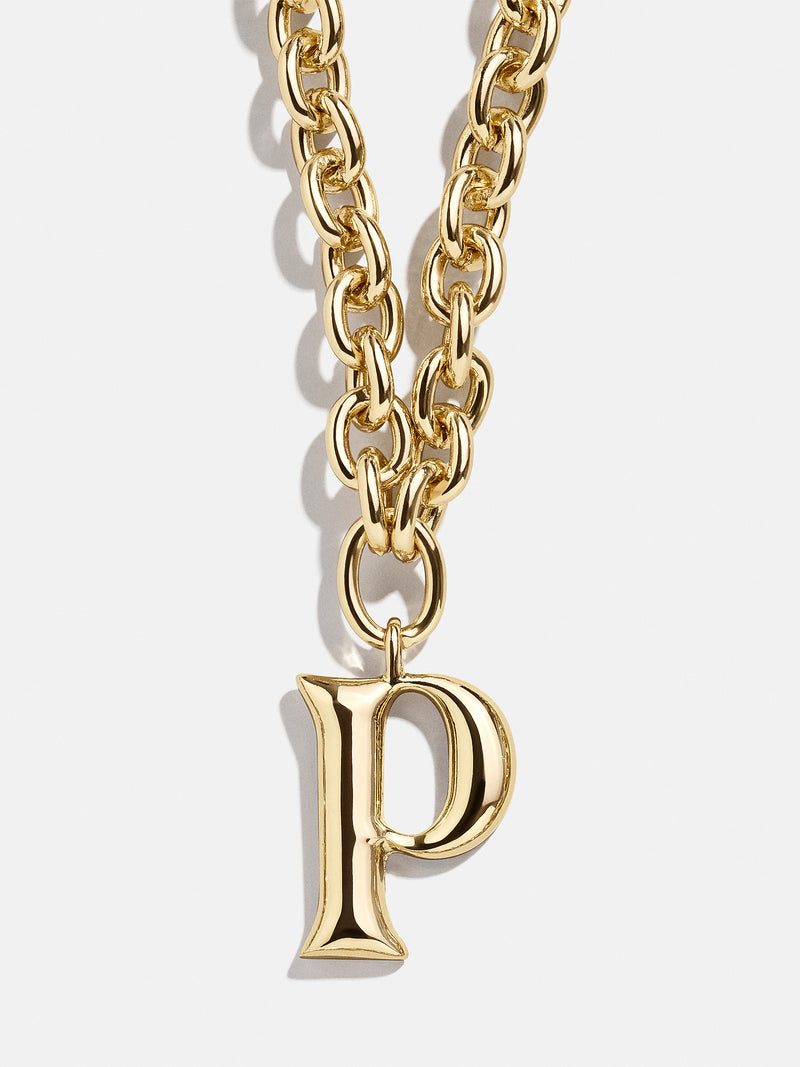 BaubleBar Variant:P - 
    Gold chunky initial necklace
  
