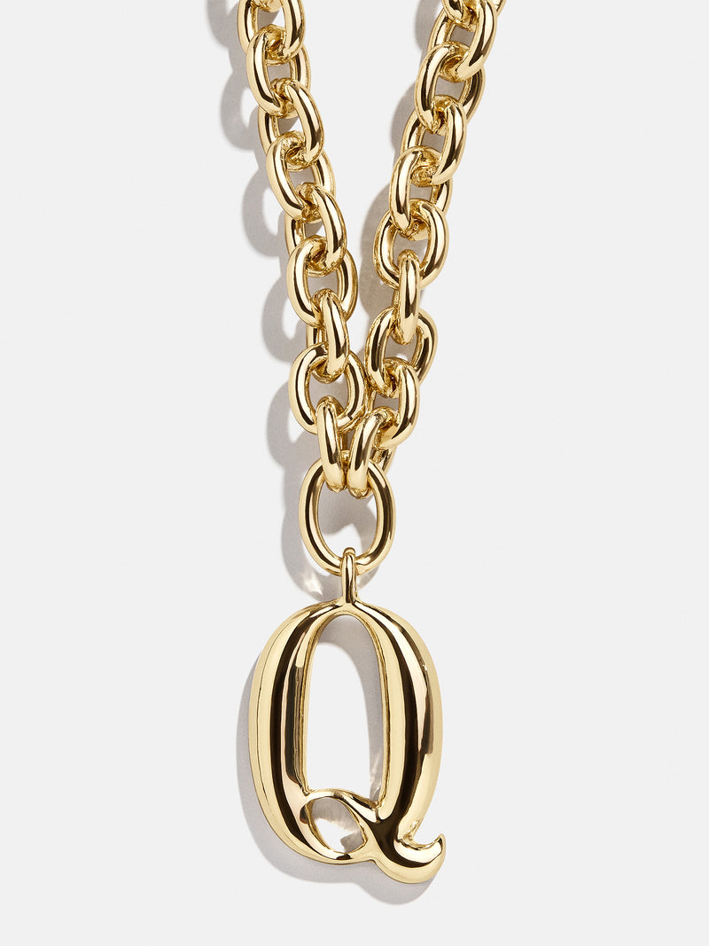 BaubleBar Variant:Q - 
    Gold chunky initial necklace
  
