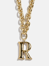 BaubleBar Variant:R - 
    Gold chunky initial necklace
  
