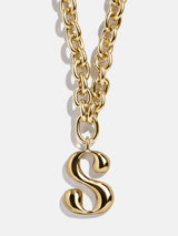 BaubleBar Variant:S - 
    Gold chunky initial necklace
  
