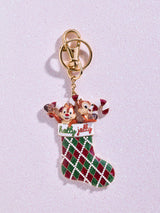 BaubleBar Disney Chip 'N Dale Stocking 2D Bag Charm - Chip 'N Dale Stocking Bag Charm - 
    Disney keychain
  
