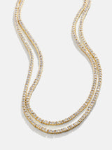 BaubleBar Becca Layered Tennis Necklace - Gold/Pavé - 
    Pre-layered tennis necklace
  
