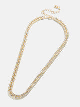 BaubleBar Becca Layered Tennis Necklace - Gold/Pavé - 
    Pre-layered tennis necklace
  
