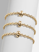 Chunky Chain Initial Bracelet - Gold