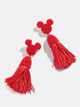 BaubleBar Disney Mickey Mouse Tassel Earrings - Red - 
    Disney red tassel earrings
  
