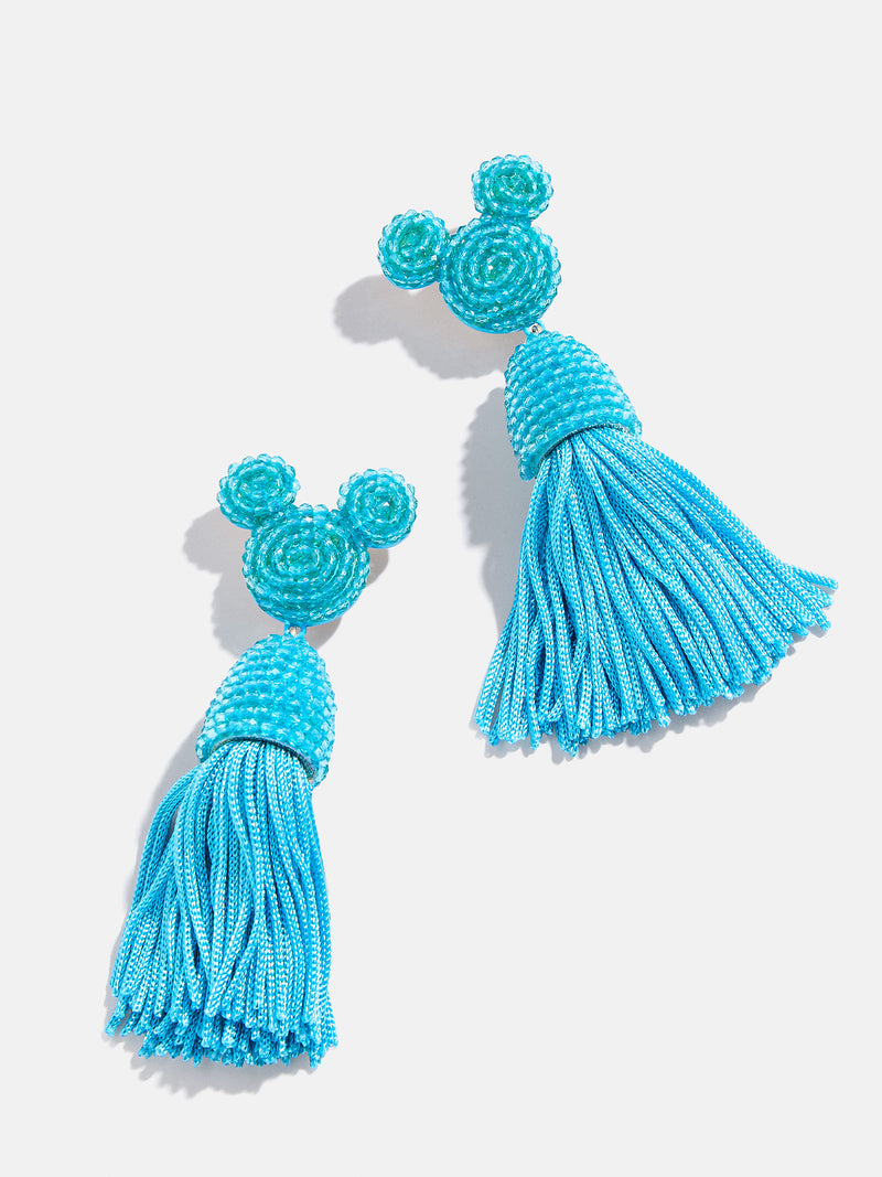 Disney Mickey Mouse Tassel Earrings - Blue