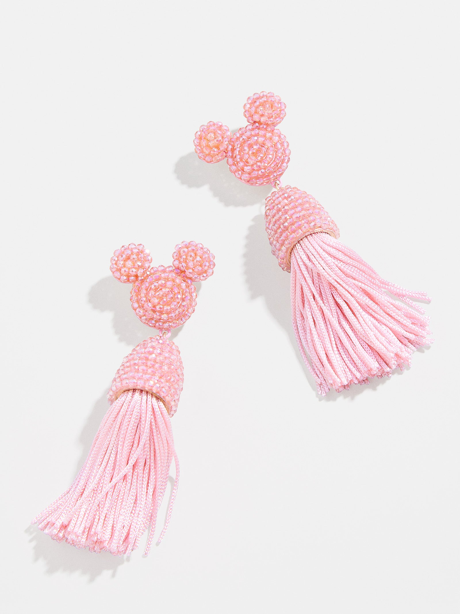 Disney Mickey Mouse Tassel Earrings - Light Pink