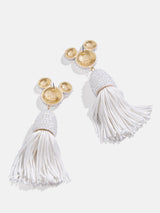 BaubleBar Disney Mickey Mouse Tassel Earrings - White - 
    Disney white tassel earrings
  
