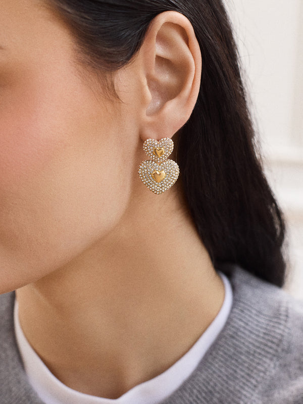 Haven Earrings - Gold/Pavé