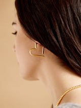 BaubleBar Emory Earrings - Gold - 
    Gold heart outline earrings
  
